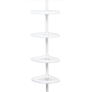 Zenna Home Pole Shower Caddy, White